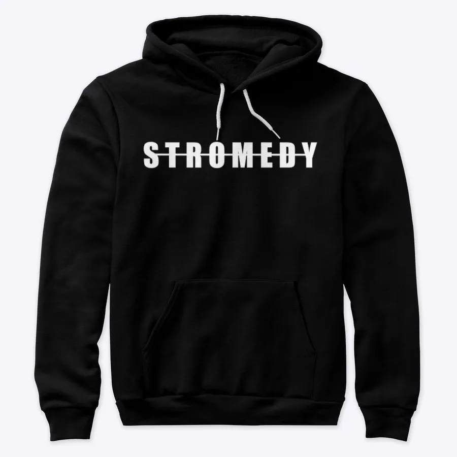 Stromedy Logo White On Black t-shirt