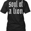 Soul Of A Lion Warrior t-shirt